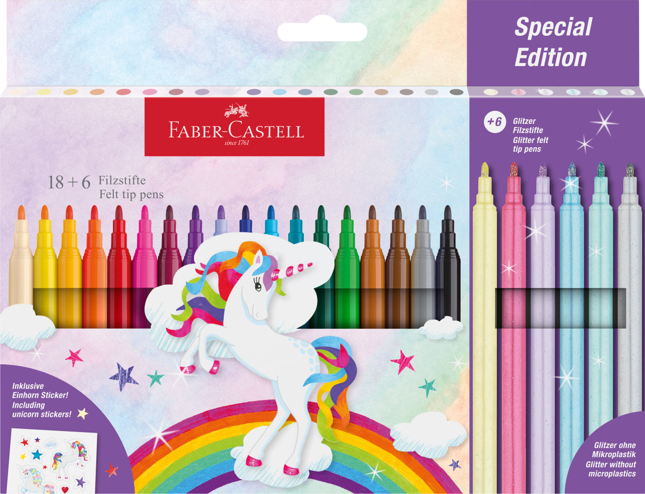 CARIOCA 18+6 CULORI UNICORNI FABER-CASTELL CARIOCA 18+6 CULORI UNICORNI FABER-CASTELL